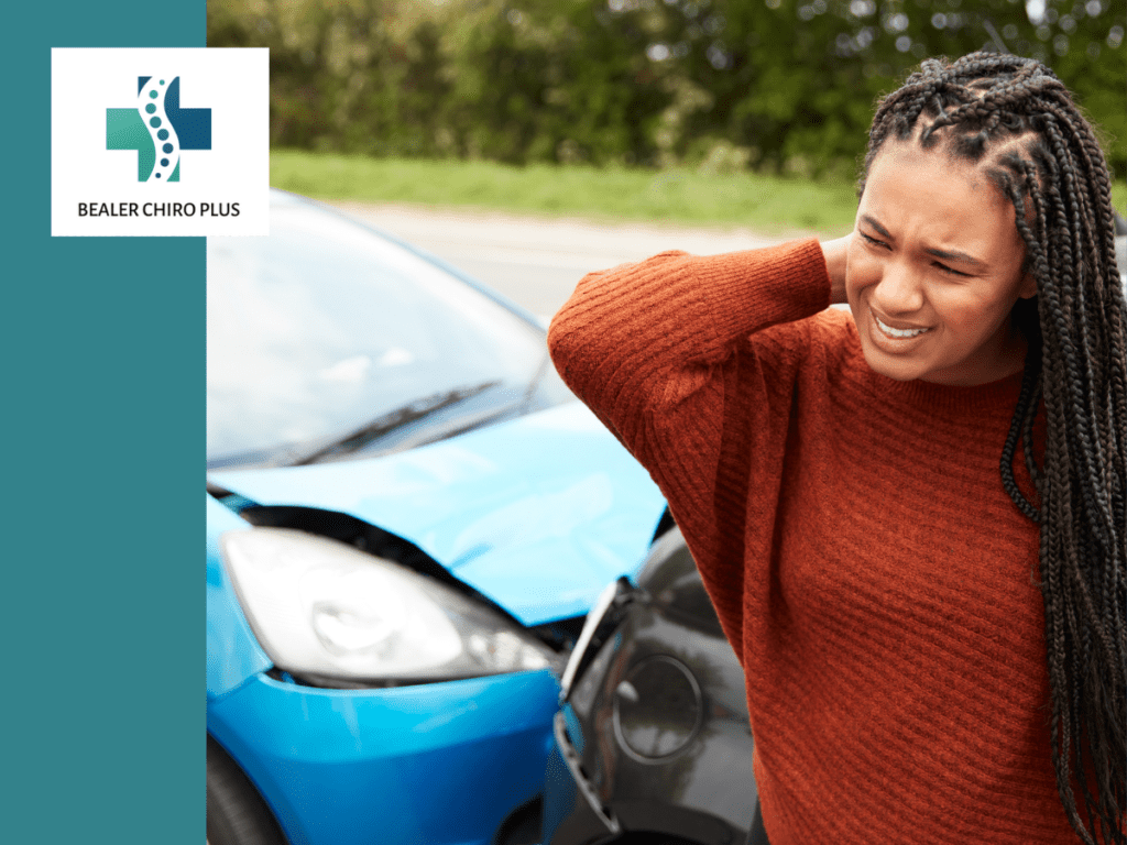woman with neck pain after car accident